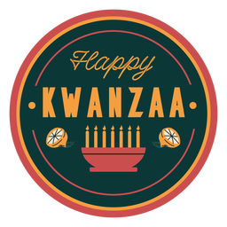 Distintivo kwanzaa feliz Desenho PNG