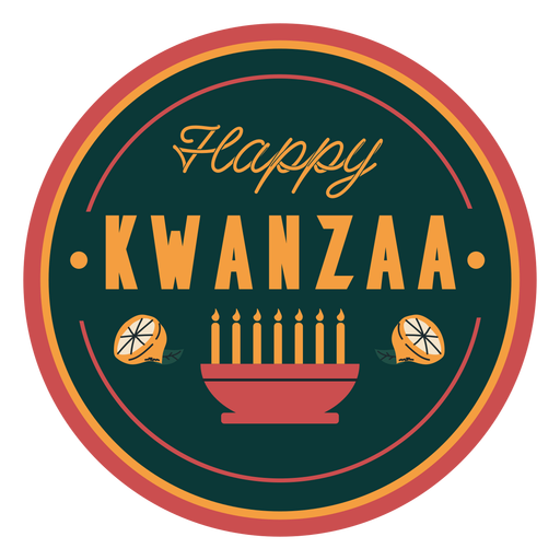 Insignia feliz kwanzaa Diseño PNG