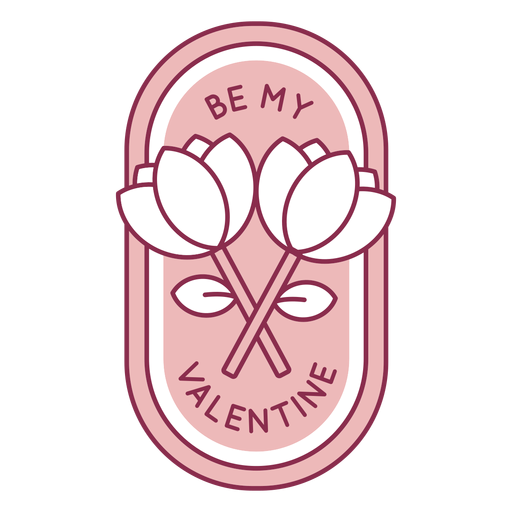 Sé mi insignia de San Valentín Diseño PNG