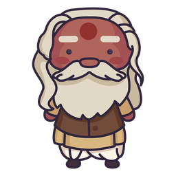 Bearded man indian cute PNG Design