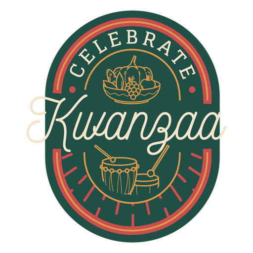 Celebrate kwanzaa badge PNG Design