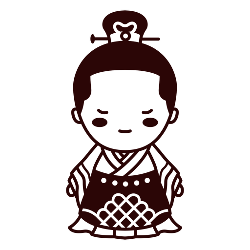 Chinese woman old dynasty stroke PNG Design
