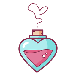 Amor color San Valentín perfume Diseño PNG