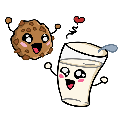 Cookie leite amor Desenho PNG