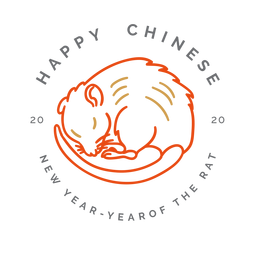 Chinesisches Neujahrsfest der gekräuselten Ratte PNG-Design