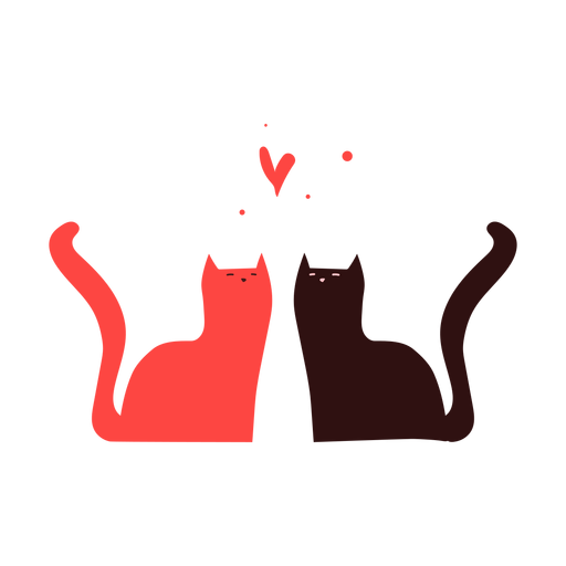 Cute Cats Couple Transparent Png Svg Vector File