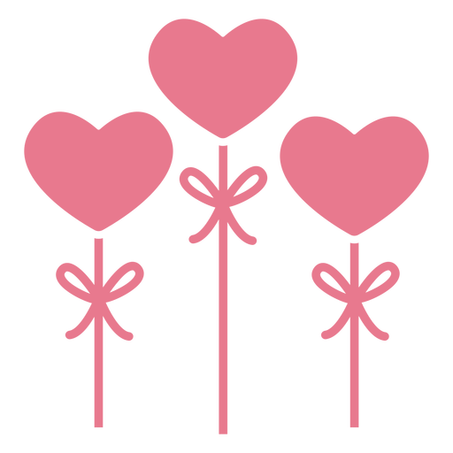 Corações rosa fofos Desenho PNG