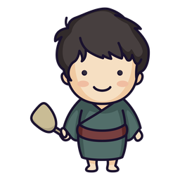 Cute japanese man traditional PNG Design Transparent PNG