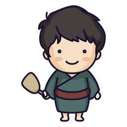 Lindo hombre japonés tradicional Diseño PNG