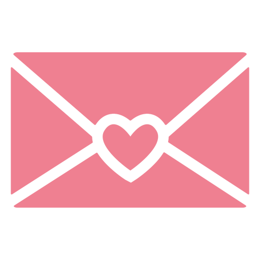 Cute letter valentine pink PNG Design