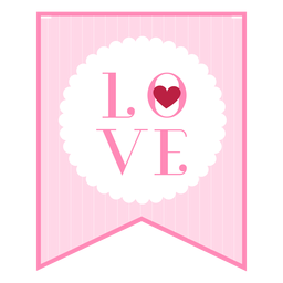 Cute love banner PNG Design Transparent PNG