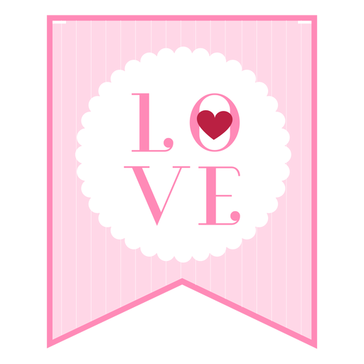 Bandeira de amor bonito Desenho PNG