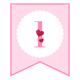 Cute love banner 1 PNG Design