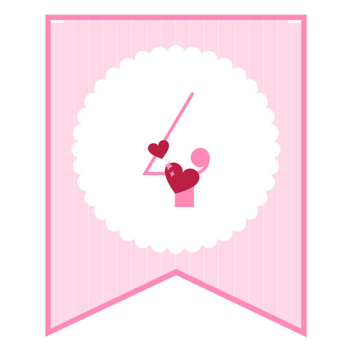 Cute love banner 4 PNG Design