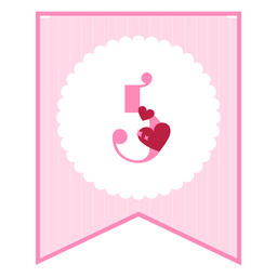 Cute love banner 5 PNG Design