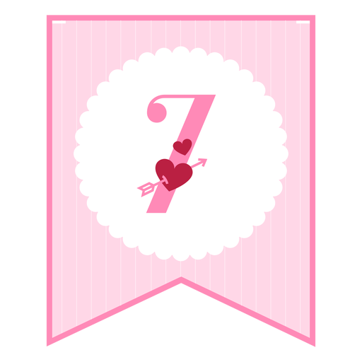 Cute love banner 7 PNG Design