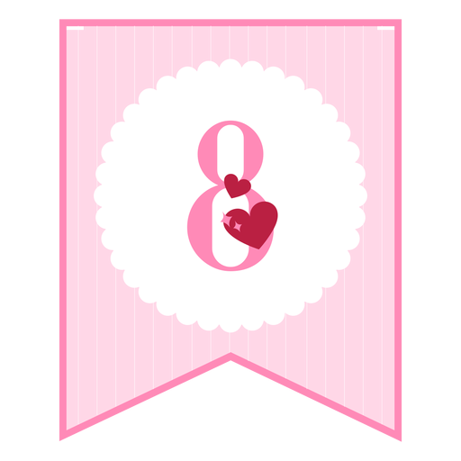 Cute love banner 8 PNG Design