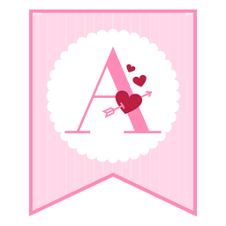 Cute love banner a PNG Design