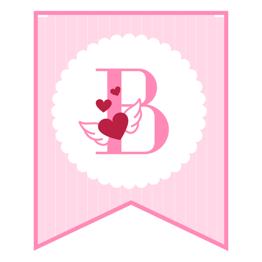 Cute love banner b PNG Design