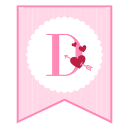 Cute love banner d PNG Design
