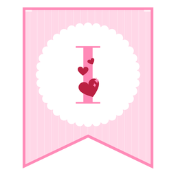 Cute love banner i PNG Design