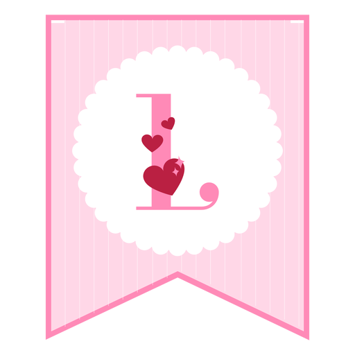 Cute love banner l PNG Design