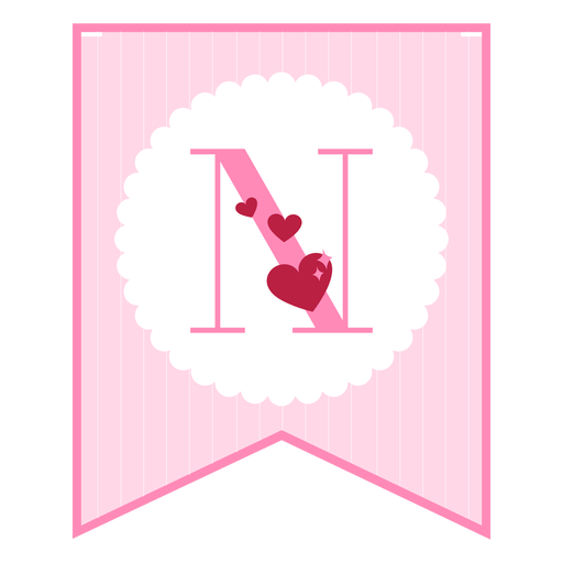 Cute love banner n PNG Design