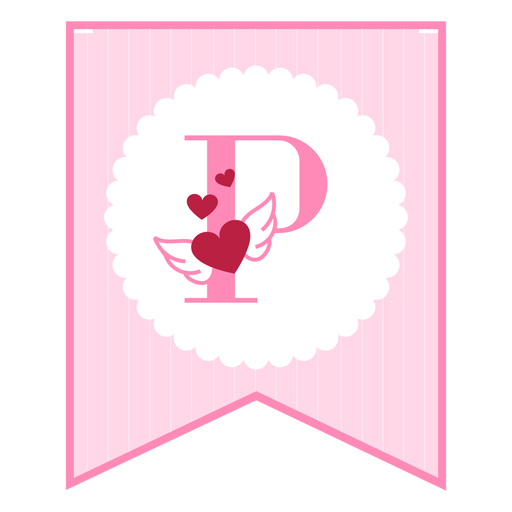 Cute love banner p PNG Design