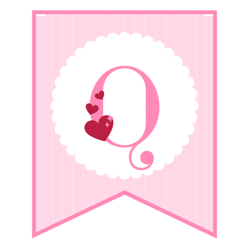Cute love banner q Diseño PNG