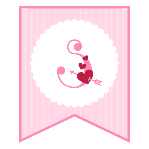 Cute love banner s PNG Design