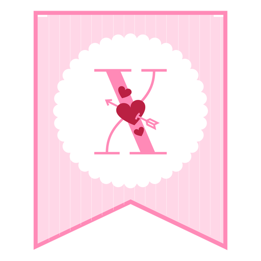 Cute love banner x PNG Design