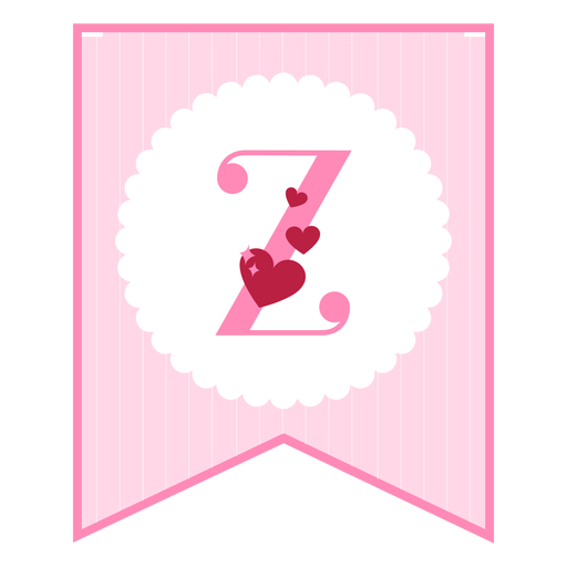 Cute love banner z Diseño PNG