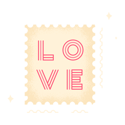 Netter Liebesstempel PNG-Design