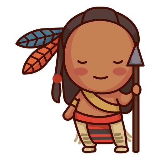 Cute native american PNG Design