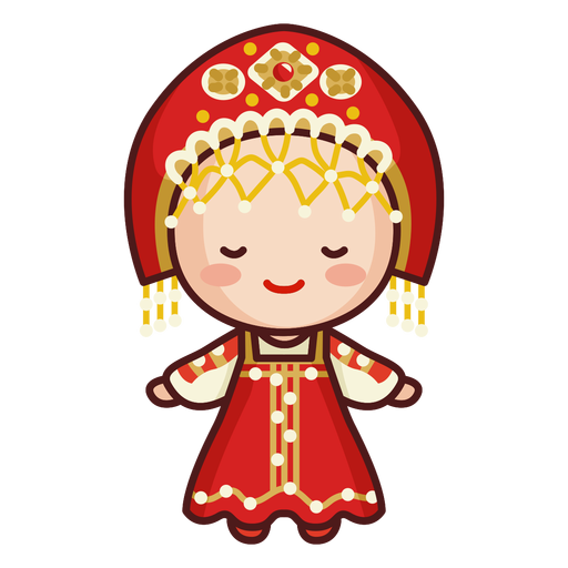 Bonecos tradicionais russos fofos Desenho PNG