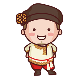 Cute russian traditional man PNG Design Transparent PNG