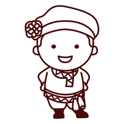 Curso de homem tradicional russo bonito Desenho PNG