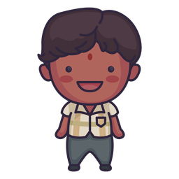 Lindo sonriente indio Diseño PNG