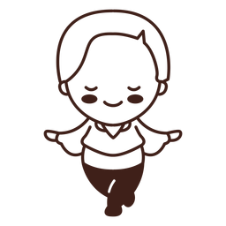 Lindo trazo de hombre flamenco español Diseño PNG