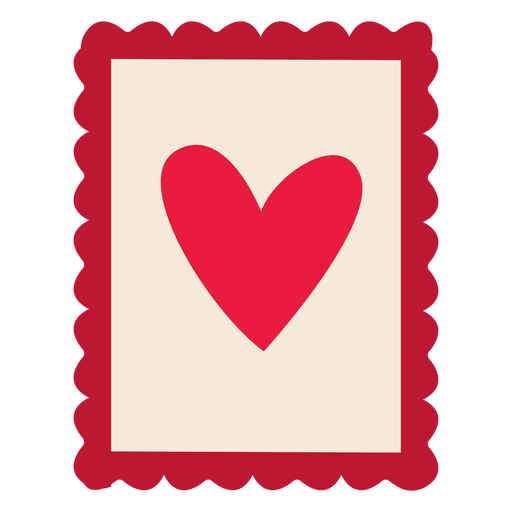 Nettes Valentinstagherz flach PNG-Design