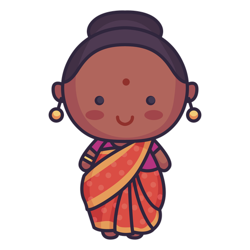 Cute woman indian wear PNG Design