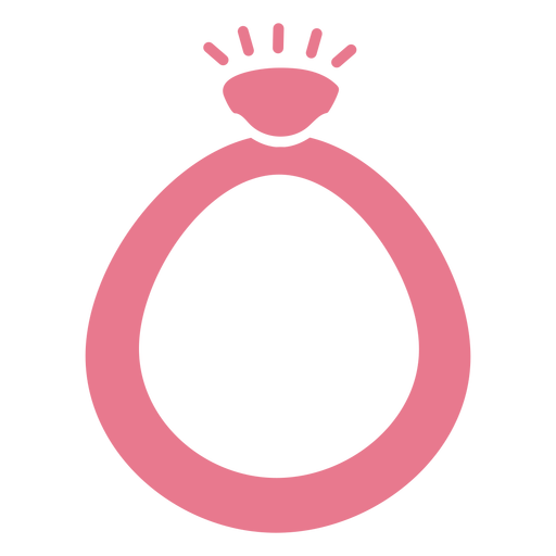 Verlobungsring rosa PNG-Design