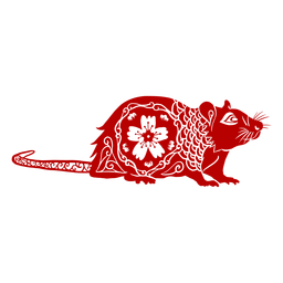 Flores no ano novo chinês de rato Desenho PNG