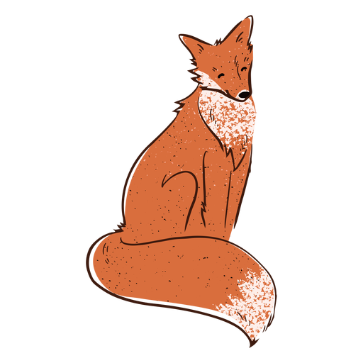 Fox Valentine lächelnd PNG-Design