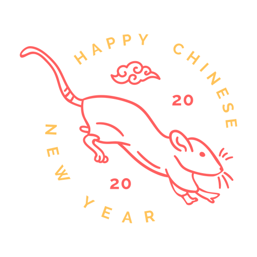 Frohes chinesisches neues Jahr PNG-Design