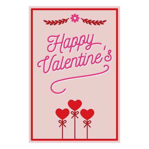 Happy Valentines Card PNG & SVG Design For T-Shirts
