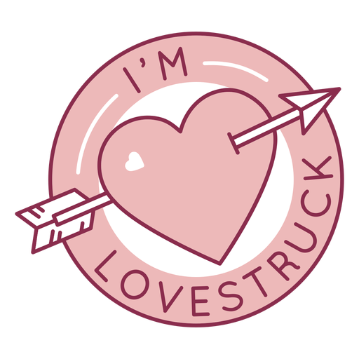 I am lovestruck badge PNG Design