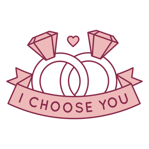 I choose you badge PNG Design