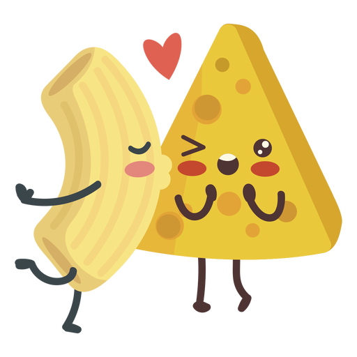 Beijando mac cheese amor Desenho PNG