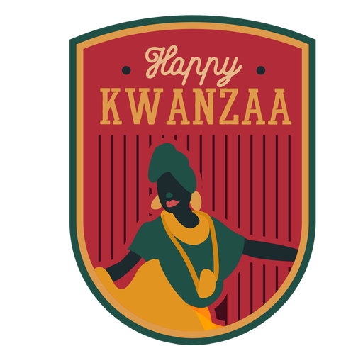 Kwanzaa Abzeichen glücklich PNG-Design
